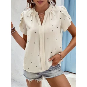 Quésta | Blouse À Manches Courtes Pour Femme | Haut Fluide