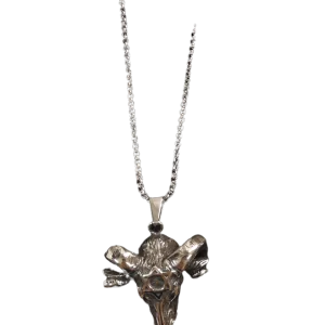 HOMME - Collier pendentif bélier acier inoxydable (x2)