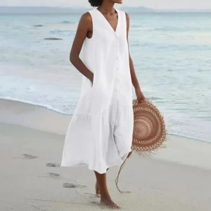 Femmes Robe Premium | Col V