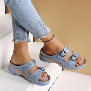Femmes Sandales | Cuir Souple et Confort