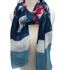 Foulard  femme motif fleur (x12) F7