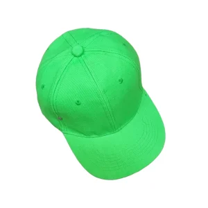 Casquette couleur unie  vert fluorescent (x12)#13