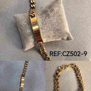 Bracelets goumette en acier inoxydable (X2)
