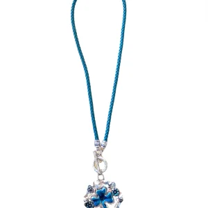 Collier fantaisie sautoir trèfle #CL9214 (x6)
