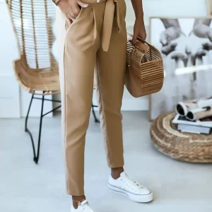 Desdemona - Pantalon Ceinture Noeud Chic