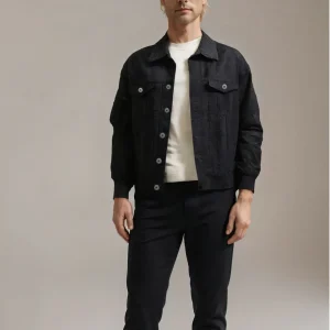 Veste en Jean Noir Homme