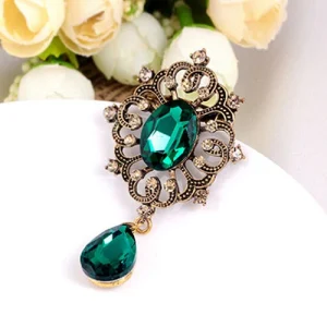 Boucle D'Oreille Vintage Verte