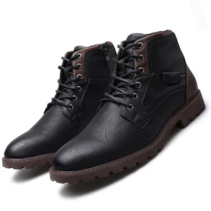 Chaussure cuir moto vintage