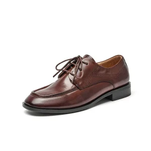 Chaussure Vintage Cuir Femme