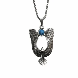 HOMME - Collier pendentif aile oiseau INOX (x2)