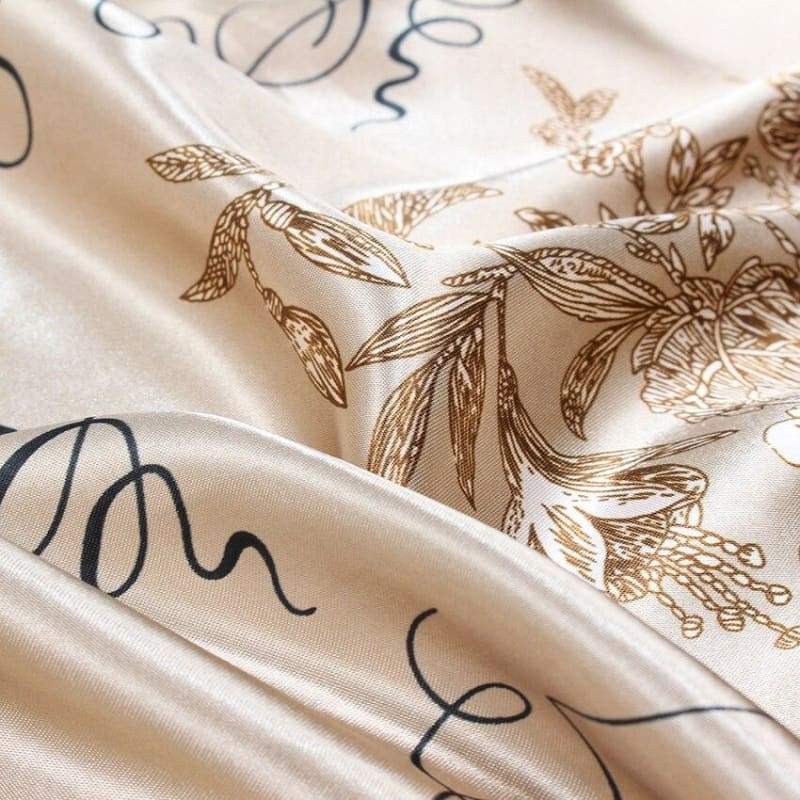 Foulard Femme Vintage Beige – Image 2