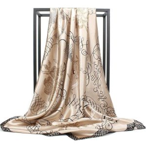 Foulard Femme Vintage Beige