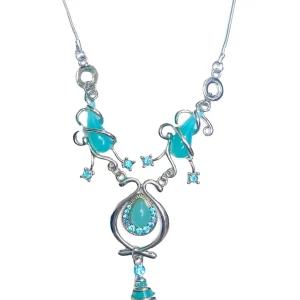 Collier fantaisie spirale couleurs mélangées (x6)