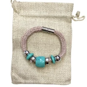 Bracelet fantaisie tresse boule couleurs au choix #ZBR320