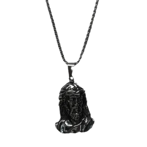HOMME - Collier pendentif mage acier inoxydable (x2)