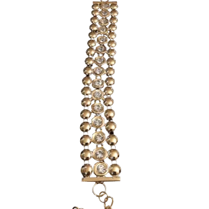 Bracelet bijou fantaisie strass maillons dorés femme