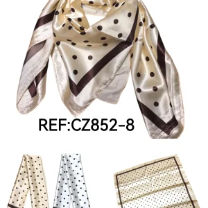 Foulard carré  90cm imprimé fantaisie (x10)#8