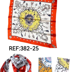Foulard carré  90cm imprimé fantaisie (x10)#25