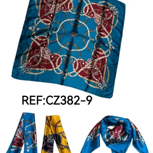 Foulard carré  90cm imprimé fantaisie (x10)#9