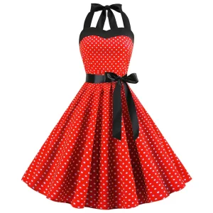 robe année 50 avec nœuds noir