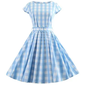 Robe Bleu Années Vintage