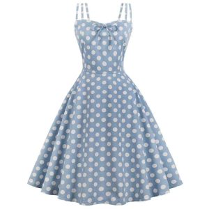 Robe De Soirée Vintage Bleu
