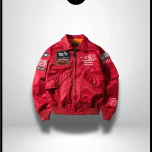 Vibrance - Veste Baseball Rouge Homme