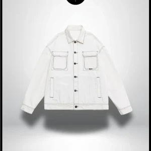 Veste en Jean Blanche Homme
