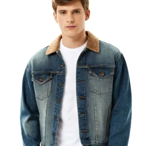 Veste en Jean Bleu Homme
