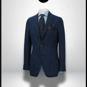 Veste en Laine Bleu Marine Homme