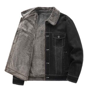 Veste Jean Fourrée Vintage