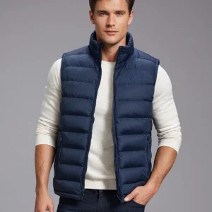 Veste sans Manche Bleu Marine Homme