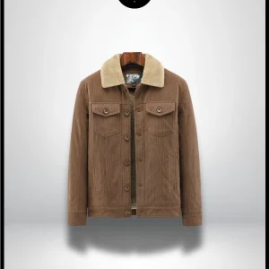 Veste Velours Col Mouton Homme